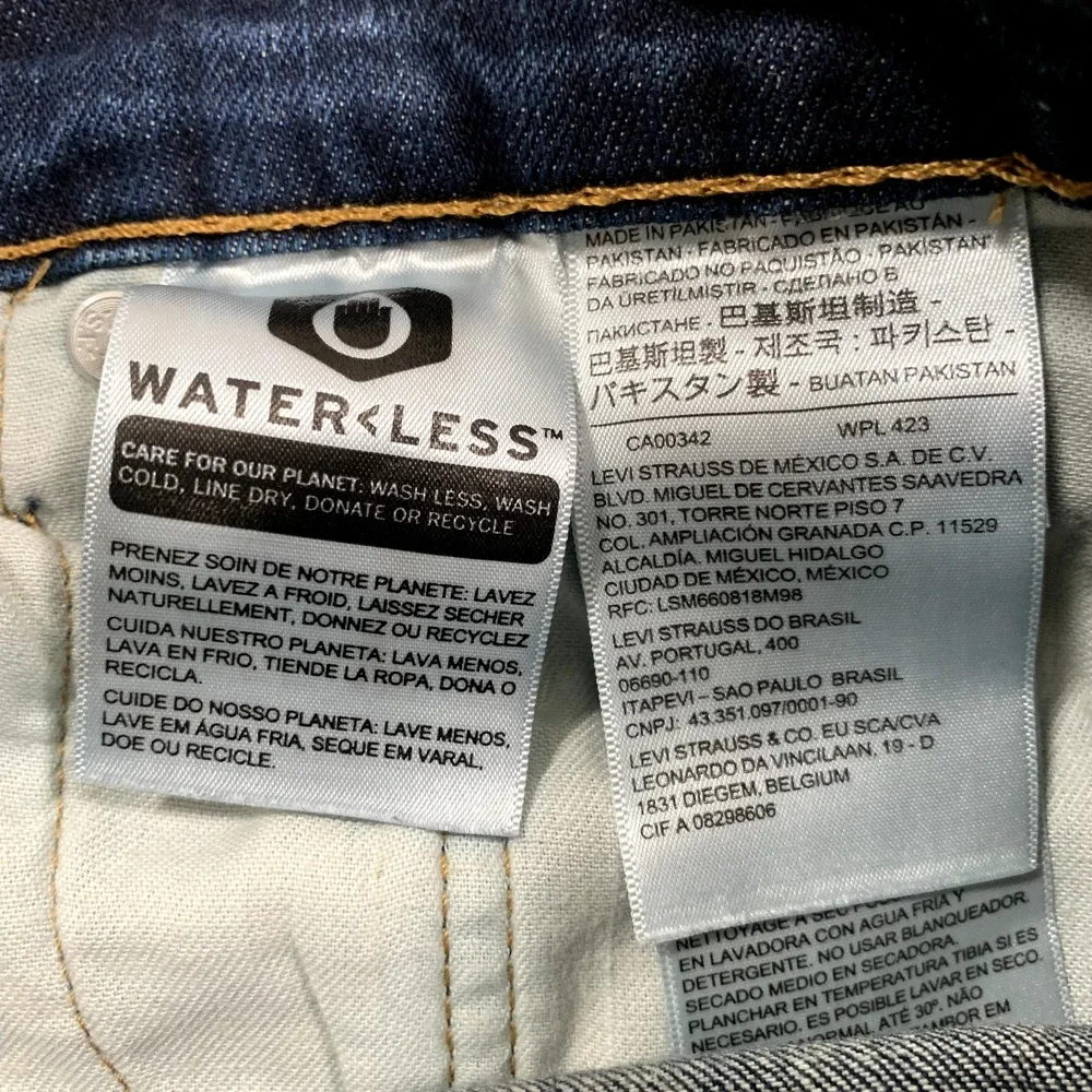 Levi's Jeans Mens 34x28.5 Blue 569 Regular Straight American Dark Wash Denim